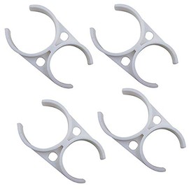 Clip Clamp Bracket Reverse Osmosis RO Housing (4, Double Clip Clamp 2.5"x 2.0")