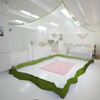 Korean-made Large Mosquito Net for 7-10 People Mosquito Net King Star Pole (Striped)