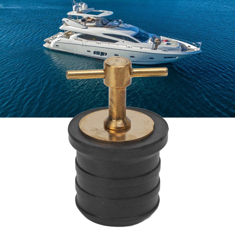 Marine Boat Brass T Handle Drain Plug Strong Structure Twist