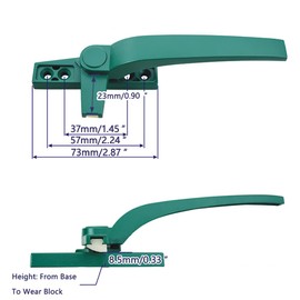 1Pairs Locking Window Handle, Replacement Hand Aluminum Alloy Window Handles with Locks for Double Glazing Switch Window Door Security, Right+Left Silver