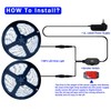 JUNWEN 50ft White Led Strip Lights, 12V Outdoor Strip Lights