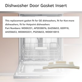 2Pcs WD08X10015 Dishwasher Door Gasket Insert Replacement Fit for GE Hotpoint Dishwashers Repalces WD8X231 AP2038876 EA258653 820918 AH258653 WD08X0231 PS258653 Memiuyelay