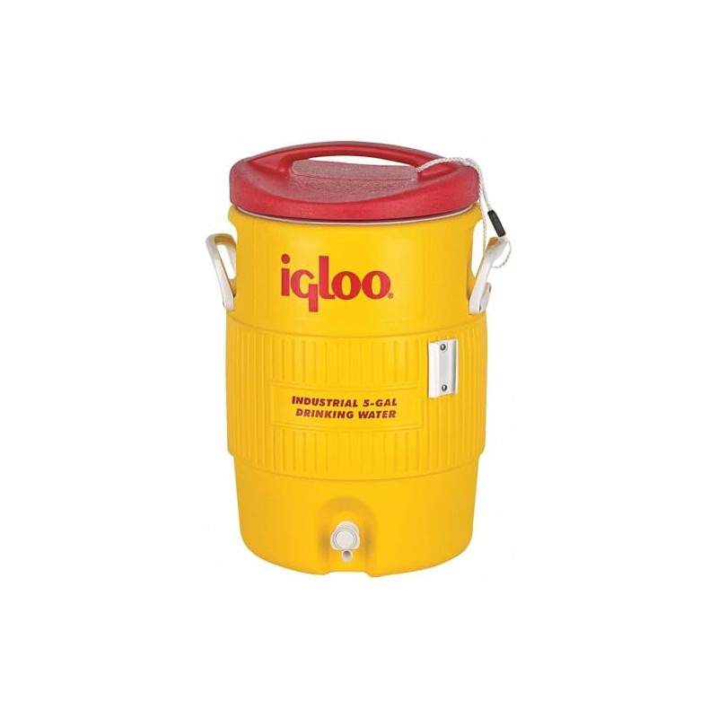 Igloo 5 Gal Yellow/Red Plasticind. Cooler, Sold As 1 Each,