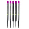 5 x Pink Compatible Medium Ballpoint Soft Roll Refill for