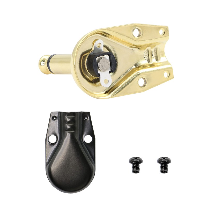 GELRHONR 6.35mm 1/4 inch 90 Degree Pancake Style Plug Connector,Gold