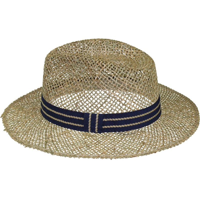 Harrys-Collection Seagrass Straw Hat Medium Size with Fabric Band, natural