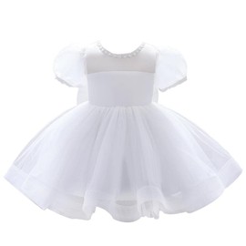 Dressy Daisy Toddler Girls' Special Occasion Dresses Wedding Flower Girl Fancy White Dress Size 2T 3T