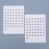 Colorful Round Number Labels Sticker 1-50 White 32ea