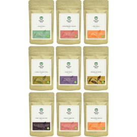 BEST SELLERS TEA SAMPLER - 9 Ounce Total - Delicious Assortment of 9 Different Unique Flavors of Loose Leaf Tea - Hot or Iced - Variety Pack - No Artificial Flavors(Best Sellers)