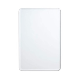 Better Bevel 24" x 36" Frameless Rounded Corner Rectangle Mirror | 1" Beveled Edge | Bathroom Wall Mirror