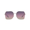 Coach HC7150D Sunglasses, Shiny Rose Gold/Purple Pink Peach Gradient, 60