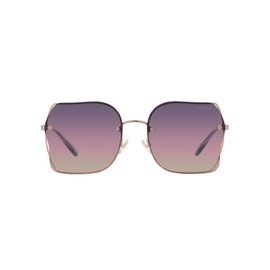 Coach HC7150D Sunglasses, Shiny Rose Gold/Purple Pink Peach Gradient, 60 mm