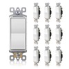 TOPELER 10 Pack 3-Way Decorator Light Switch, Single Pole or