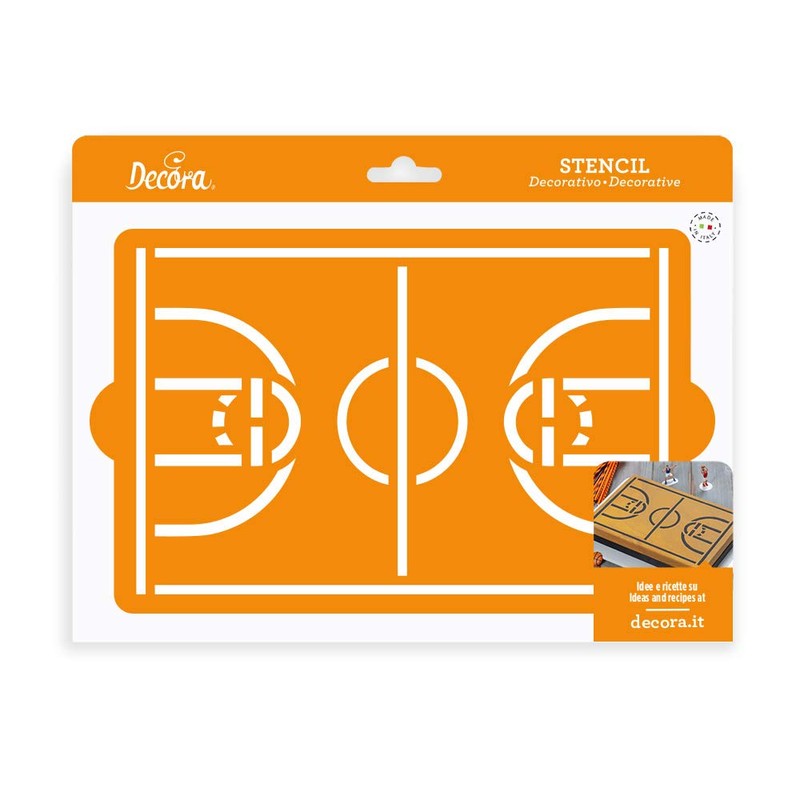 Decora 9270973 Stencil Basketball Field 30 x 20 cm