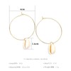 Allereya Shell Hoop Earrings Gold Circle Earrings Cowrie Shell Earrings
