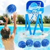 Thusine Pool Basketball Hoop, Floating Basketball Hoop Toy for Pool
