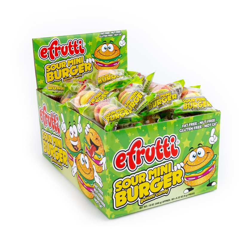 Sour Gummy Burger - Mini Gummi Hamburger 60 pieces