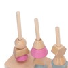 Stack Matching Set Educational Wood with 10 Cards Geometric Shape