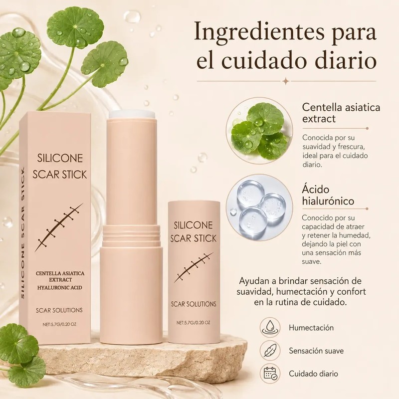 Barra De Silicona Para Cicatrices Suave Con La Piel Sensible