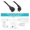 [5 Pack] Flat Plug Short Power Extension Cord - 8inch