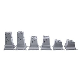 EnderToys Broken Pillars, Terrain Scenery for Tabletop 28mm Miniatures Wargame, 3D Printed and Paintable