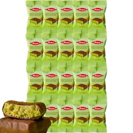 20 Count of Mini Dubai Chocolate Kunafa Pistachio Bar | Pistachio Chocolate Bars with Shredded Phyllo Dough | Fresh Daily Production 8.8 oz (250g)