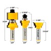 Yonico Window Sash Router Bits Set 3 Bit 1/2-Inch Shank