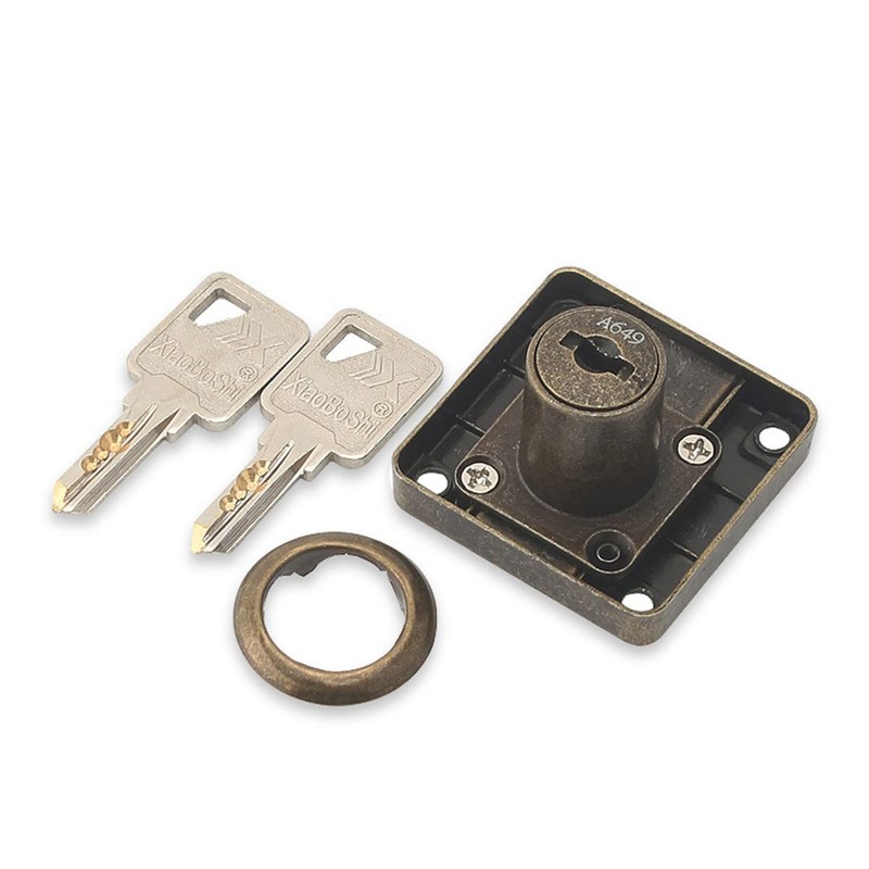 21mm Vintage Drawer Lock,Security Mailbox Lock Zinc Alloy Cabinet Drawer