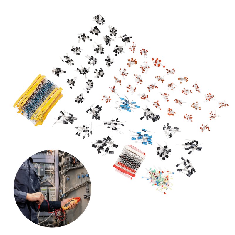 1400 Pcs Set Electronic Components Metal Film Resistor Ceramic Electrolytic