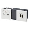 Legrand Mosaic leg99605 Power Outlet with 2 USB Charger, White