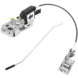 Front Left Driver Side Door Lock Latch Assembly Replacement for 1992 1993 1994 1995 1996 1997 Ford F150 F250 F350 Bronco Door Latch w/Cable Rod Kit Door Lock Actuator Motor Replace# F4TZ-15219A65-A