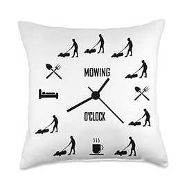 Funny Mowing Lawn Mowing Lawn Care Throw Pillow