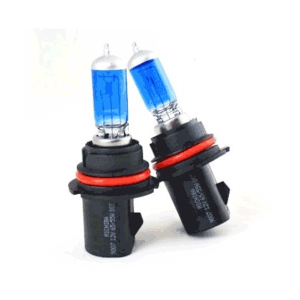 One Pair 55w Super White Xenon Gas filled 9007 High/Low Beam light bulbs for 02 03 04 Ford Excursion/ 97 98 99 00 01 02 Ford Expedition/02 03 04 Ford Explorer Sport/2004 Ford F150-Heratige/92 93 94 95 96 97 98 99 00 01 02 03 F-series