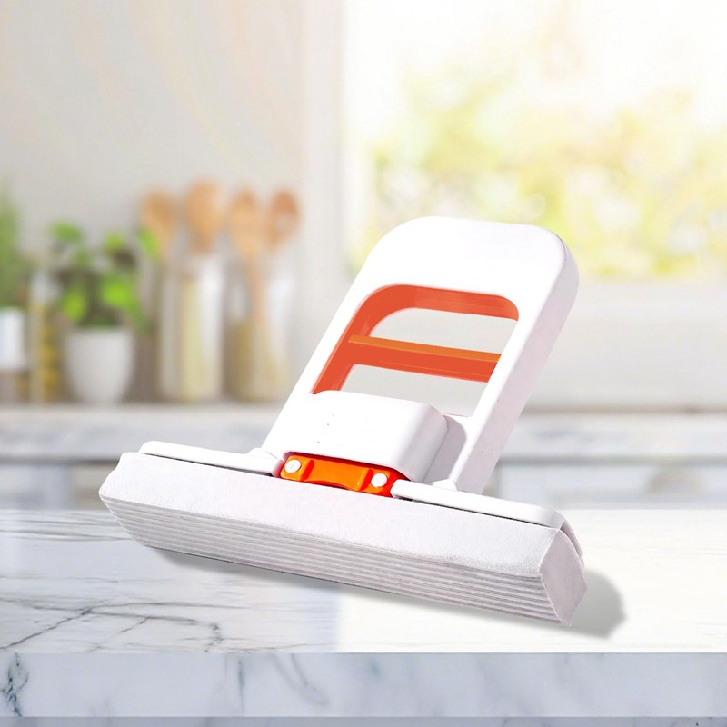 Pack of 2 Mini Foldable Desktop Mop, Portable Squeeze Sponge