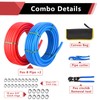 (Pipe&Combo Kit) EFIELD Pex-B Pipe Blue & Red 1/2" 2