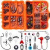 257PCS Fishing Lure Set Metal ABS Corrosion Resistance Anti Winding