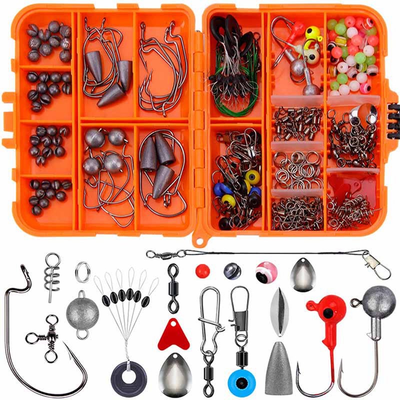 257PCS Fishing Lure Set Metal ABS Corrosion Resistance Anti Winding