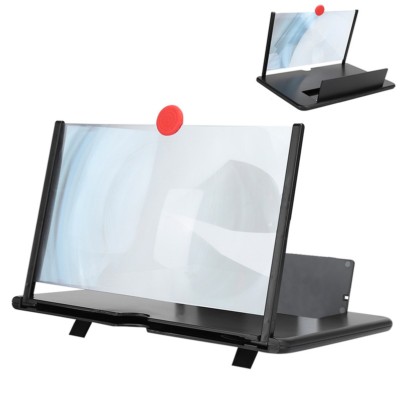 12'' 3D Phone Screen Magnifier HD Screen Amplifier PullOut Bracket