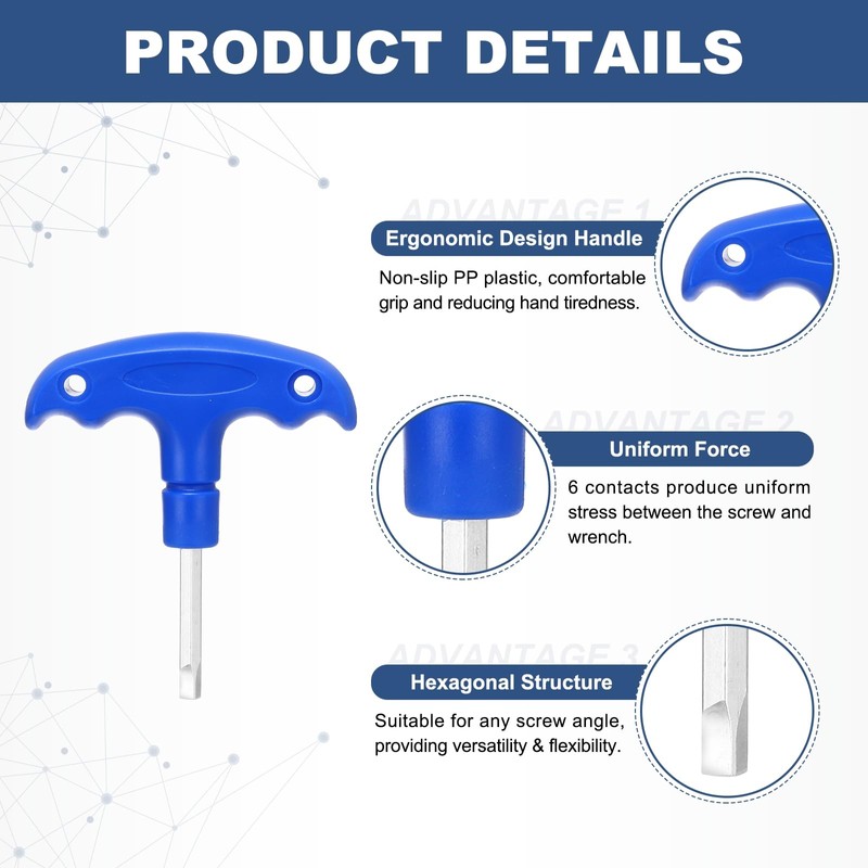 sourcing map Golf Spike Wrench Tool 3.9mm Golf Torque Wrench