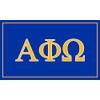 Alpha Phi Omega Fraternity Greek Letters Flag, Two-Color Design, 60"