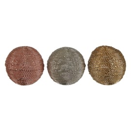 Premier Hege Decorative Spheres, Rose Gold/Silver/Gold, Set of 3