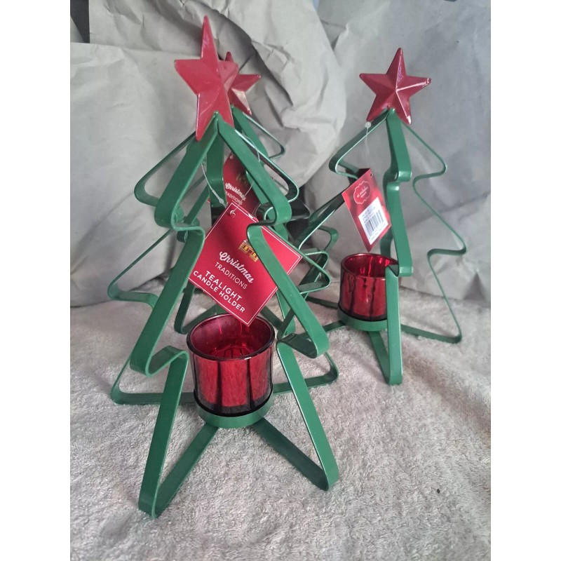 St. Nickolaus NEW Metal Christmas Tree & Candle Holder/ Fragrance
