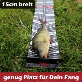 Paradox Fishing Tape Measure 120 cm I 15 cm Wide I with Stop Fish Tape Measure Unhooking Mat Fishing - Easy to Carry and Clean