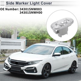 RATCHROLL Left/Right Side Marker Light Cover for Honda Civic 2016-2021 Waterproof Blinker Corner Parking Light Turn Signal Light Lens No.34301SNW003/34301SNWH00 Plastic 1pc