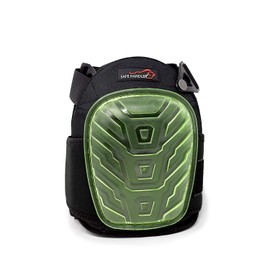 SAFE HANDLER Professional Crystal Gel Knee Pads with Heavy Duty Foam Padding and Comfortable Gel Cushion | Strong Double Straps, Easily Adjustable Fix Clips (Green)