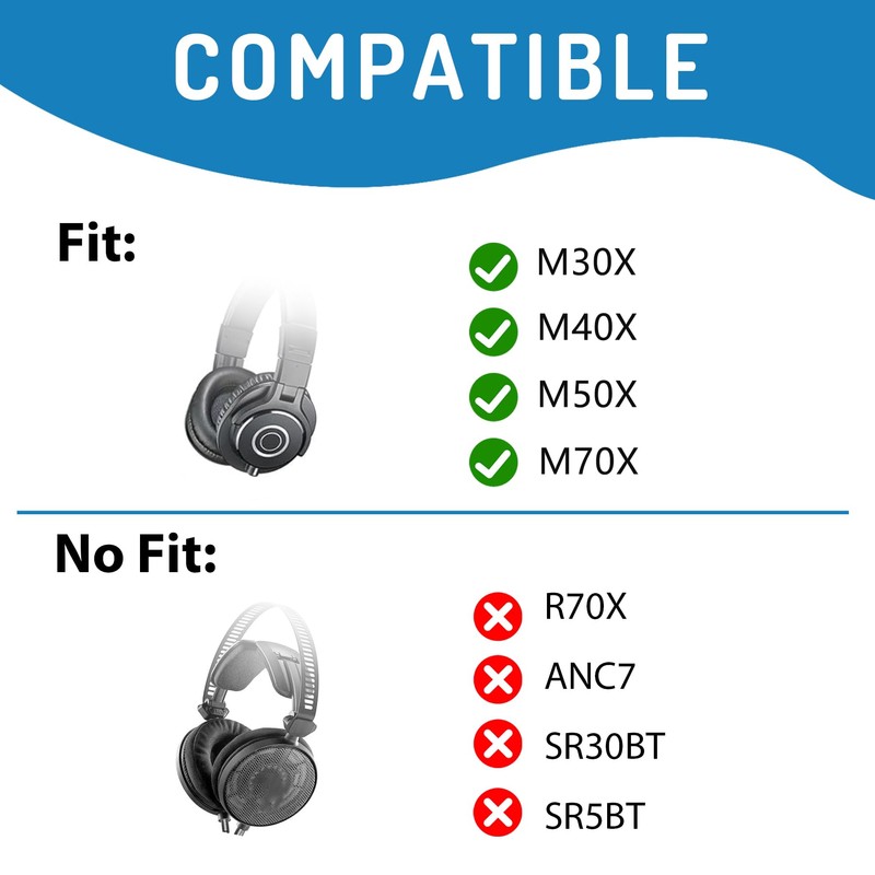 Adhiper Replacement Audio Cable Compatible with ATH-M50X M40X M60X M70X