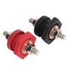 1Pair Thru Panel Battery Terminal Connectors 3/8 In Black Red