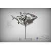 ZERO PLAIN Mechanical Ocean Cute SS 02B Shark Silver, Non-scale,