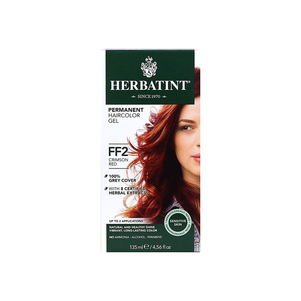 Herbatint Permanent Haircolor Gel, FF2 Crimson Red, 4.56 Ounce