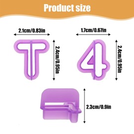 dinghaole 40 Stück Fondant Ausstecher Set, Buchstaben und Zahlen zum Dekorieren von Zuckerpaste, Keksen und Torten, Buchstaben, Zahlen und Satzzeichen zum Dekorieren von Torten, Zubehör zum Back